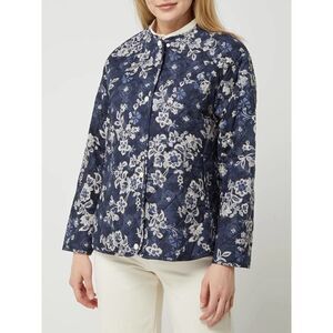 Mango quilted jacket in blue floral